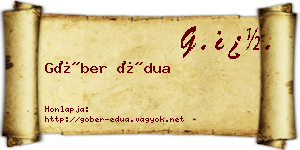 Góber Édua névjegykártya